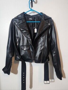 Zara Black Satin-Look Jacket